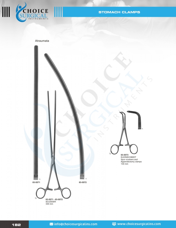 Forceps, Intestinals Clamps, Specula, Biopsy Forceps, Anuscopes Gall Duct